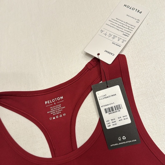 NWT Peloton Cadent Racerback Tank Top Beet Red - Picture 3 of 4
